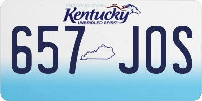 KY license plate 657JOS