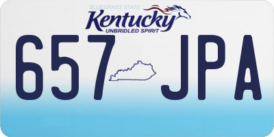 KY license plate 657JPA
