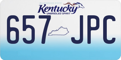 KY license plate 657JPC