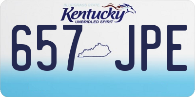 KY license plate 657JPE