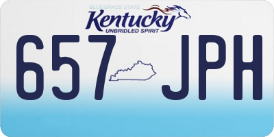 KY license plate 657JPH