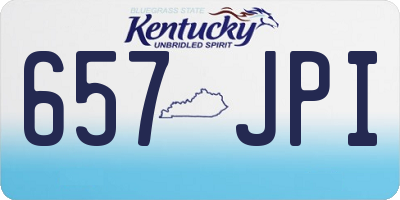KY license plate 657JPI
