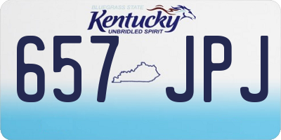 KY license plate 657JPJ