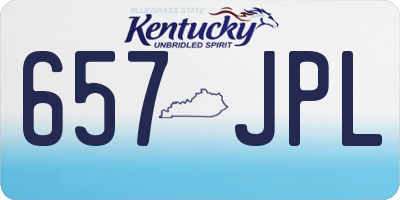 KY license plate 657JPL
