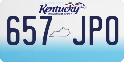 KY license plate 657JPO