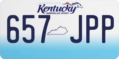 KY license plate 657JPP