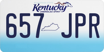 KY license plate 657JPR