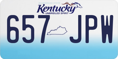 KY license plate 657JPW
