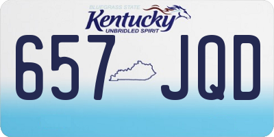 KY license plate 657JQD