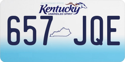 KY license plate 657JQE