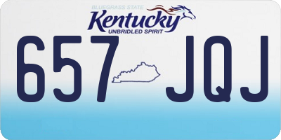 KY license plate 657JQJ