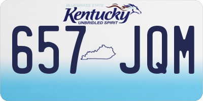 KY license plate 657JQM