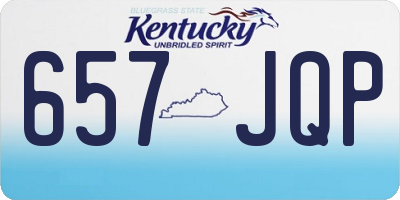 KY license plate 657JQP