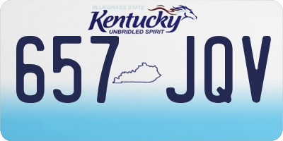 KY license plate 657JQV