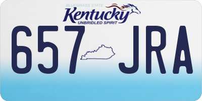 KY license plate 657JRA