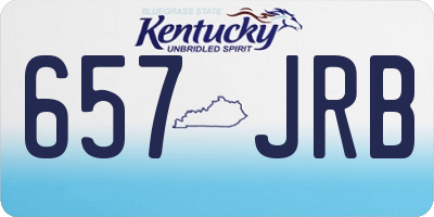 KY license plate 657JRB