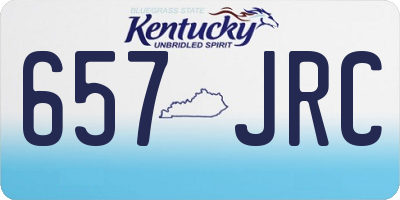 KY license plate 657JRC
