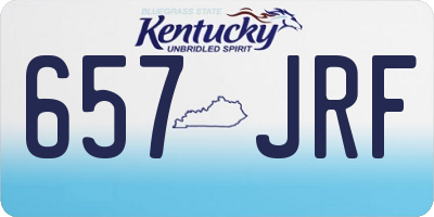 KY license plate 657JRF