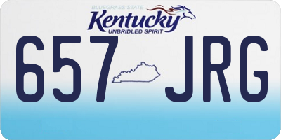 KY license plate 657JRG