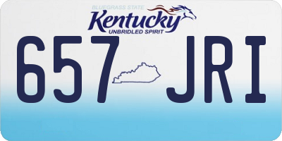 KY license plate 657JRI