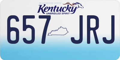 KY license plate 657JRJ