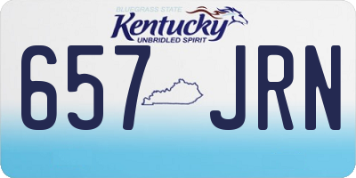 KY license plate 657JRN