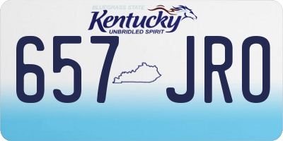 KY license plate 657JRO