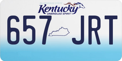 KY license plate 657JRT