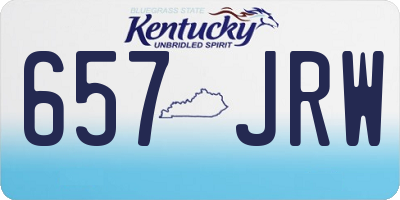 KY license plate 657JRW