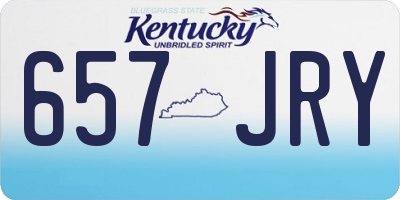 KY license plate 657JRY