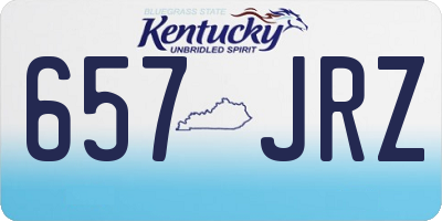 KY license plate 657JRZ