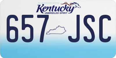 KY license plate 657JSC