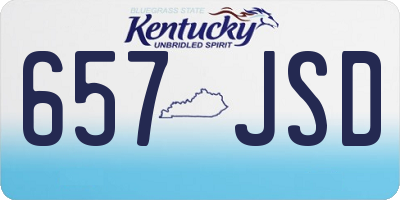 KY license plate 657JSD