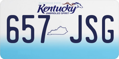 KY license plate 657JSG