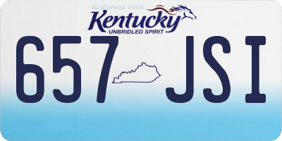 KY license plate 657JSI