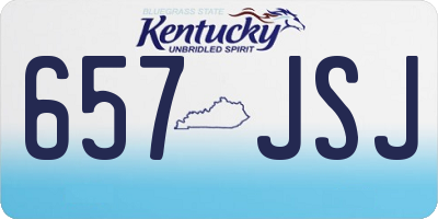 KY license plate 657JSJ