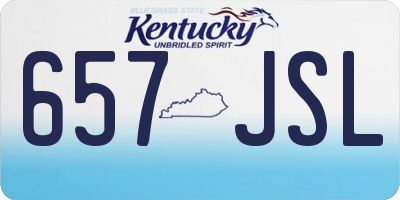 KY license plate 657JSL