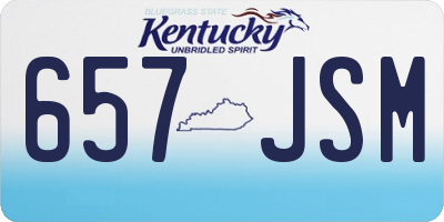 KY license plate 657JSM