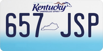 KY license plate 657JSP