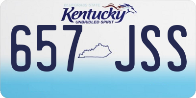 KY license plate 657JSS