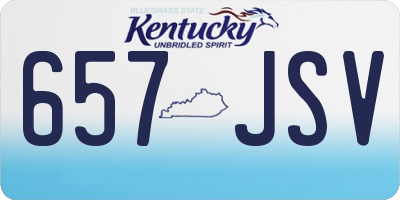 KY license plate 657JSV