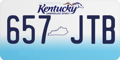 KY license plate 657JTB