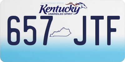 KY license plate 657JTF