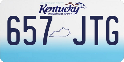 KY license plate 657JTG