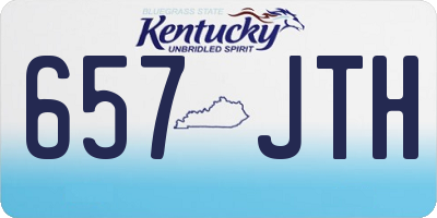 KY license plate 657JTH