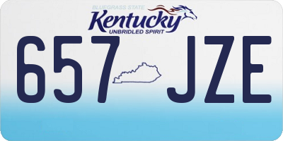 KY license plate 657JZE
