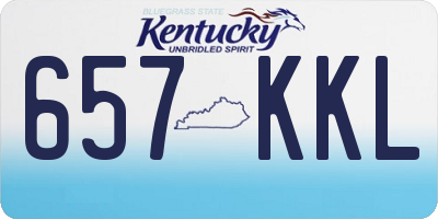 KY license plate 657KKL
