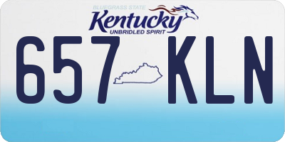 KY license plate 657KLN