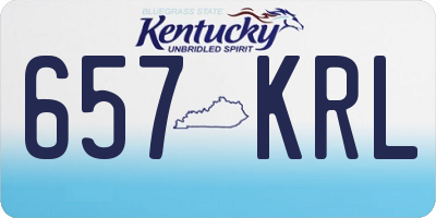 KY license plate 657KRL