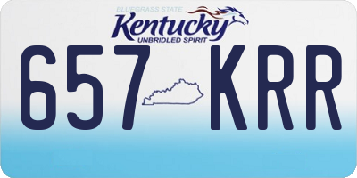 KY license plate 657KRR